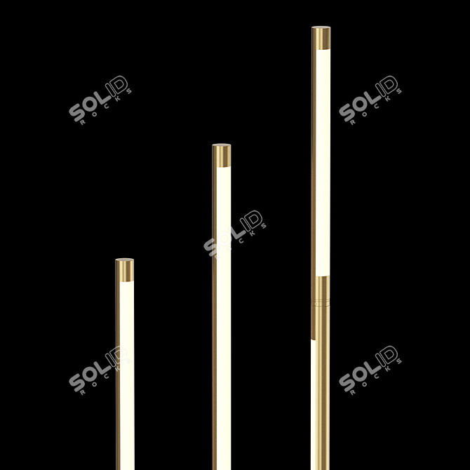 Vertical LED Floor Lamp "SEAM 3D model image 3