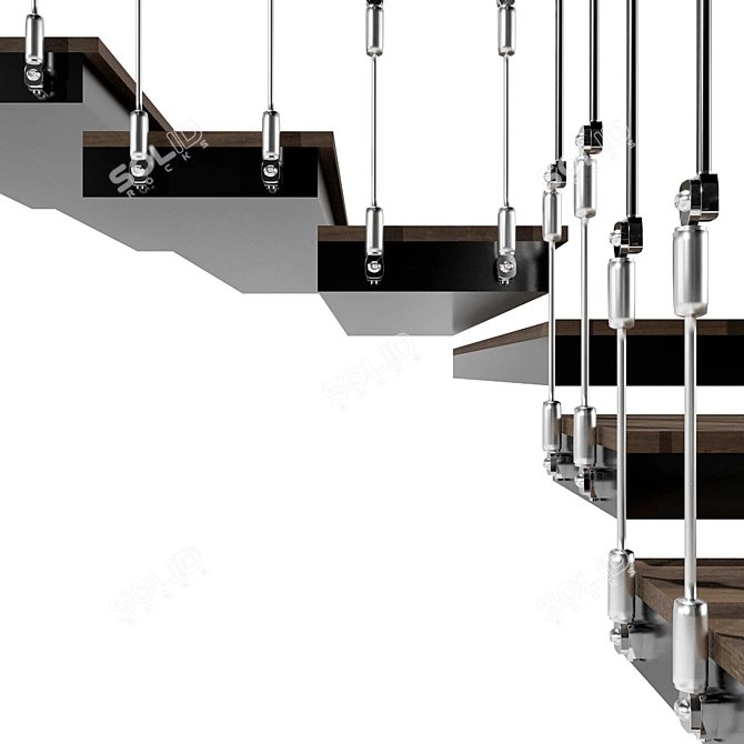  Sleek Staircase Design Package 3D model image 6