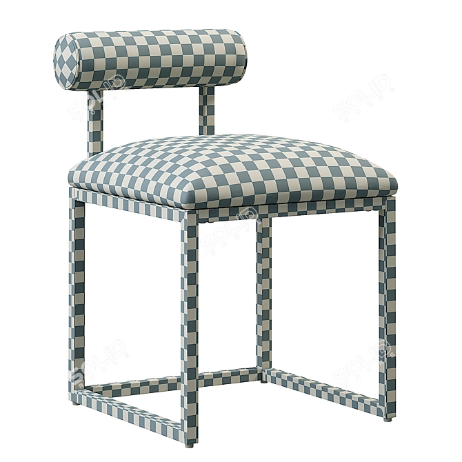 Eaglemont Black Velvet Dining Chair 3D model image 5