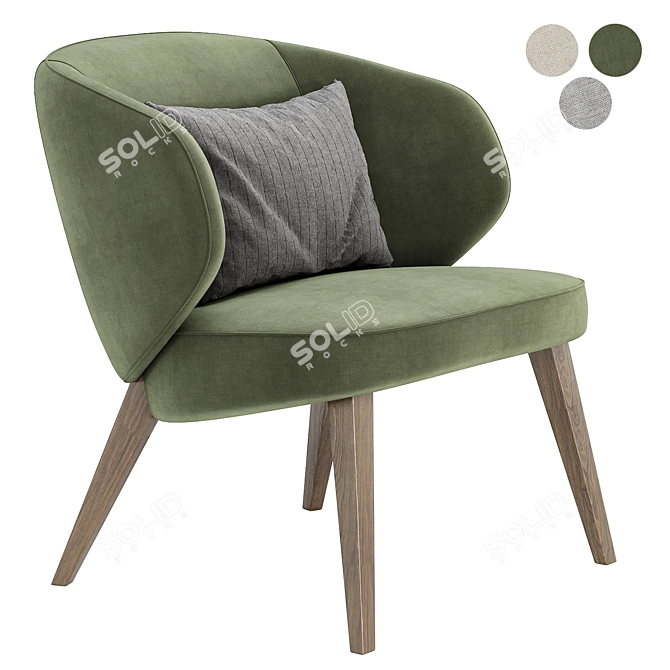 Stylish Back Me Up Lounge 3D model image 1