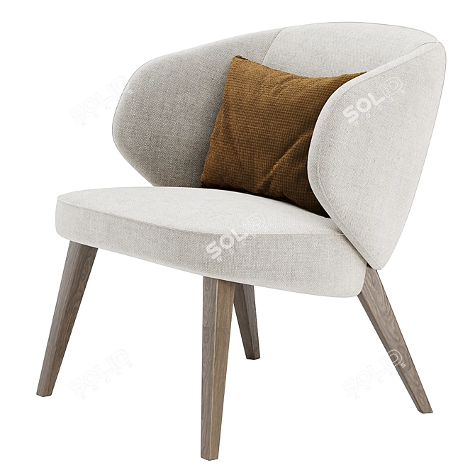  Stylish Back Me Up Lounge 3D model image 4