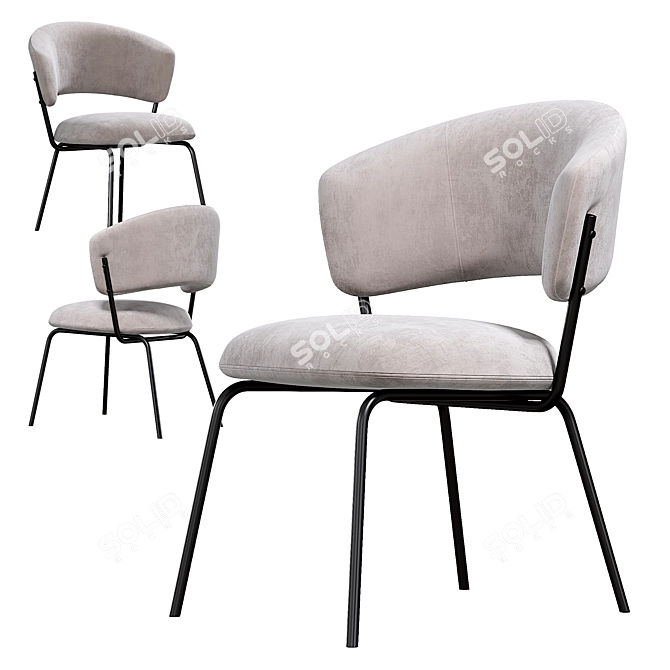 Modern Mimi Dining Chair 3D model image 2