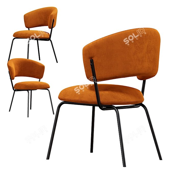 Modern Mimi Dining Chair 3D model image 3