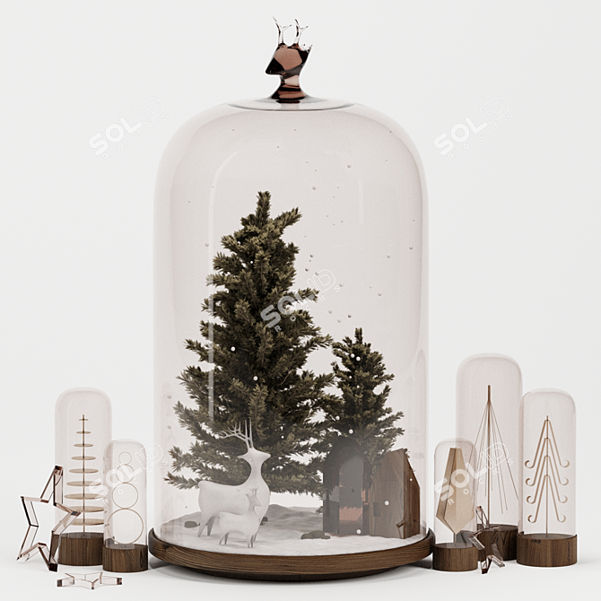 Holiday Terrarium Decor Set 3D model image 1