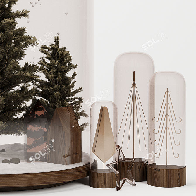 Holiday Terrarium Decor Set 3D model image 4