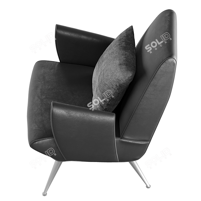 Elegant Leather Armchair Zonocada 3D model image 5