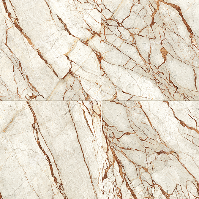 Luxury Gold River Marble Tile 3D model image 2