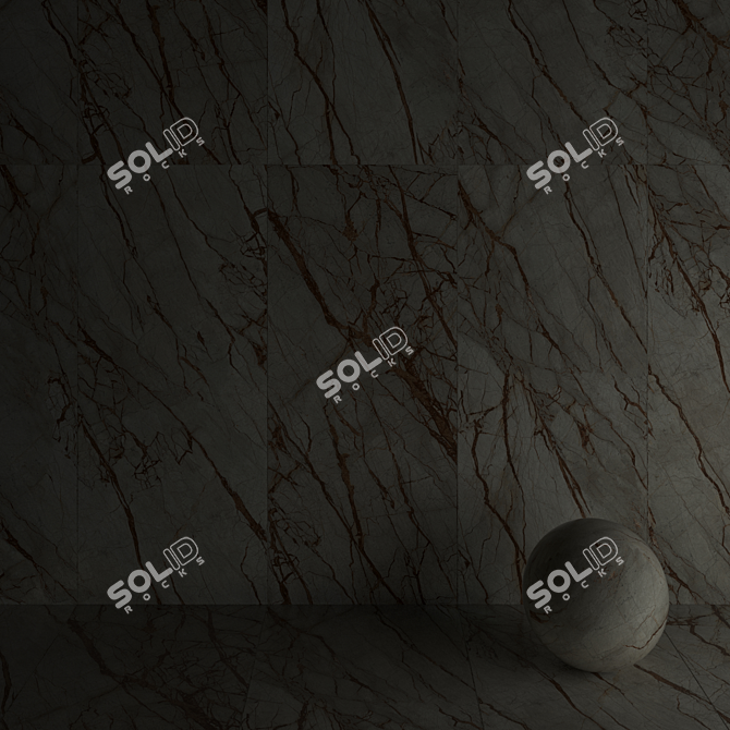 Luxury Gold River Marble Tile 3D model image 4