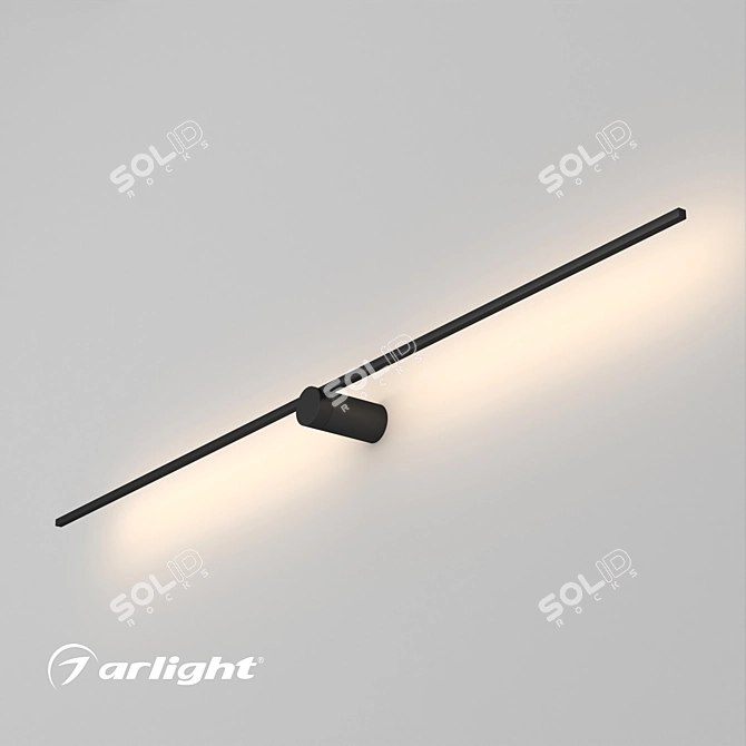 Modern Rotating Wall Light 3D model image 1