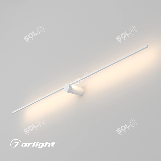 Modern Rotating Wall Light 3D model image 2