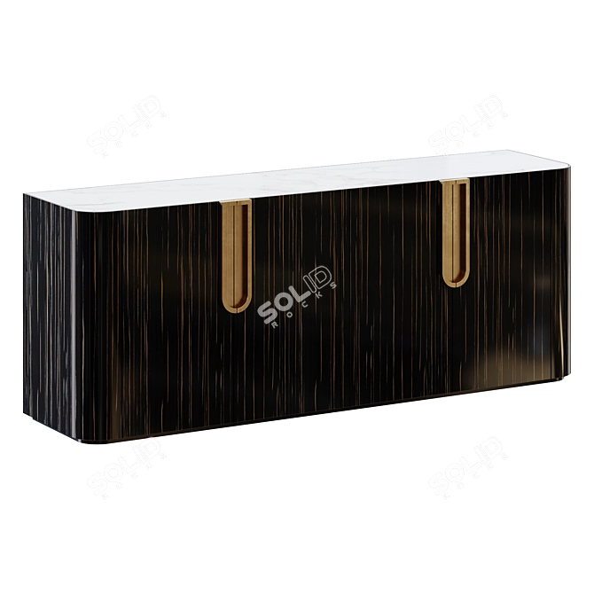 Luxury Marble MDF Sideboard 3D model image 1