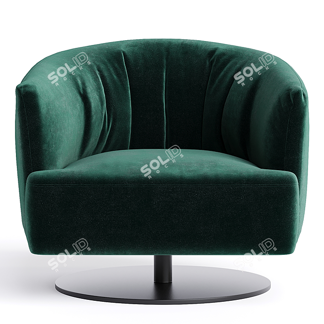 Modern Swivel Armchair By NICOLINE 3D model image 2