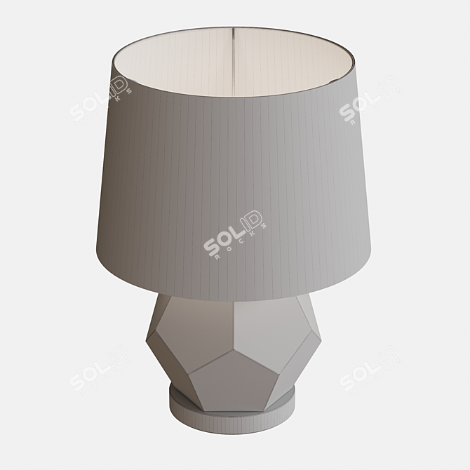 Modern White Table Lamp Fixture 3D model image 5