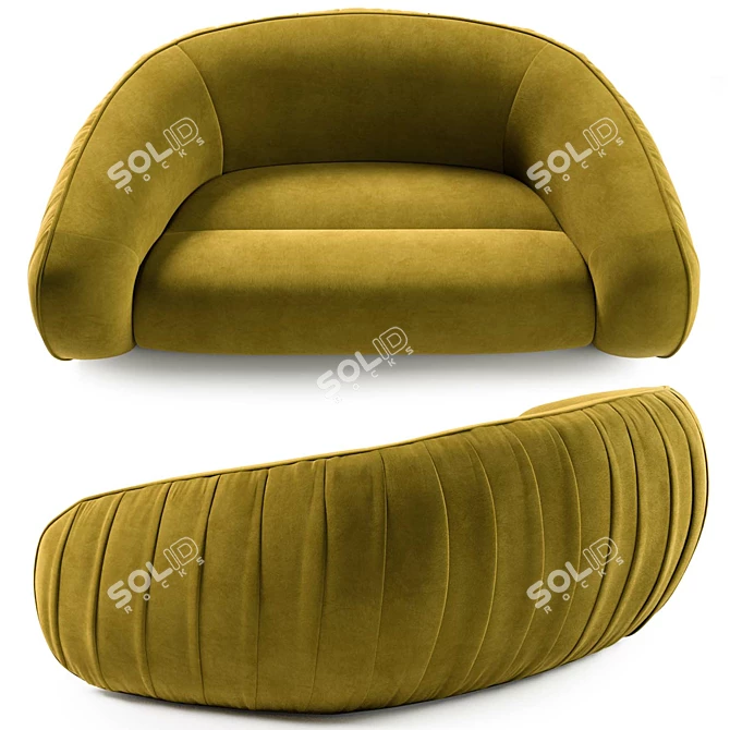 Elegant Emet Soho Home Sofa 3D model image 3