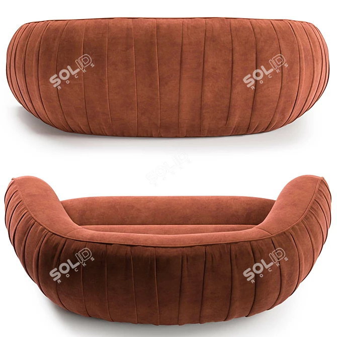 Elegant Emet Soho Home Sofa 3D model image 5