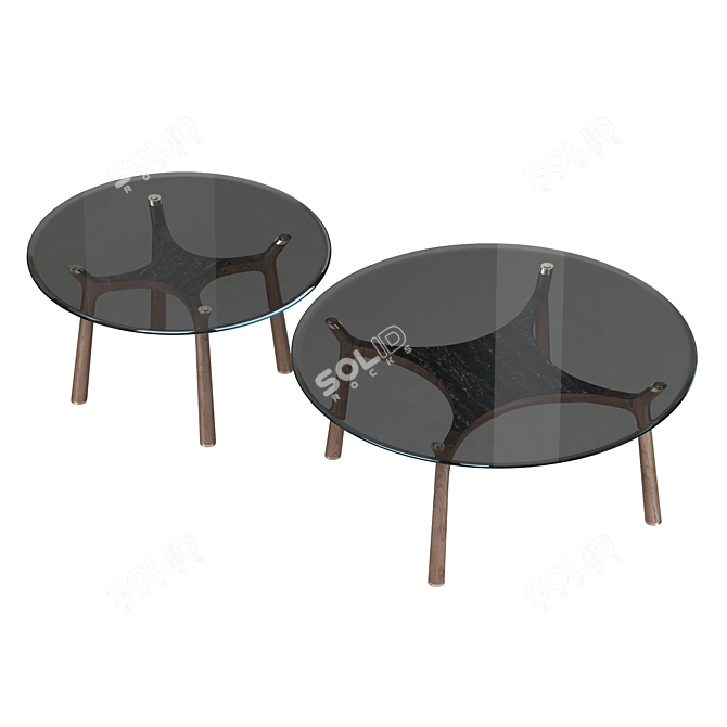 Giorgetti Memos: Elegant Geometric Tables 3D model image 2