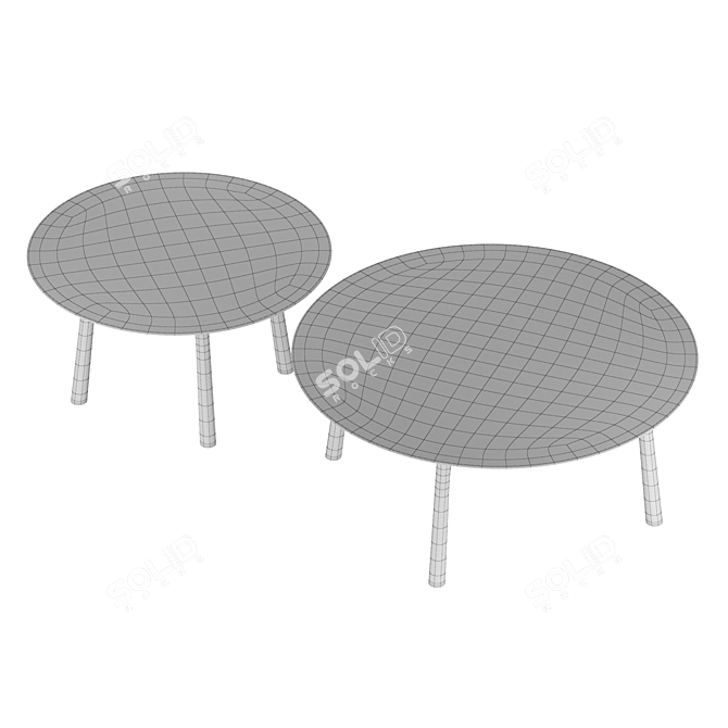 Giorgetti Memos: Elegant Geometric Tables 3D model image 5