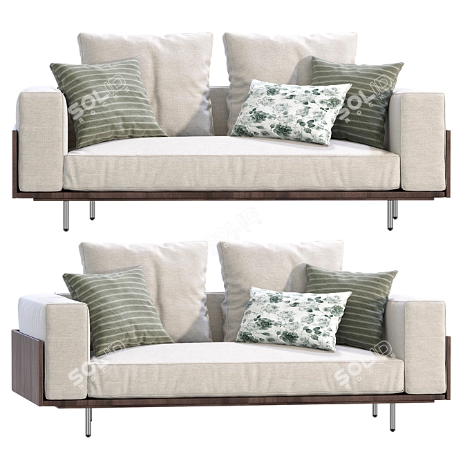 Minimalist Modern Sofa by Minotti 3D model image 1