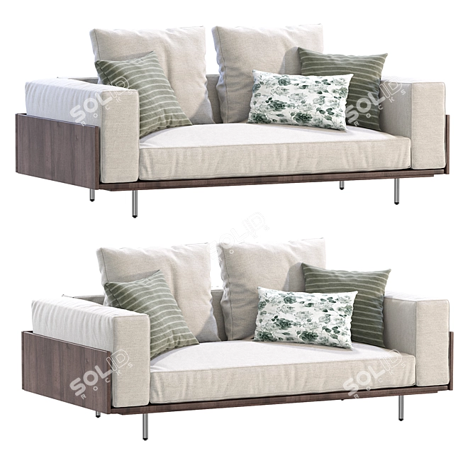 Minimalist Modern Sofa by Minotti 3D model image 3