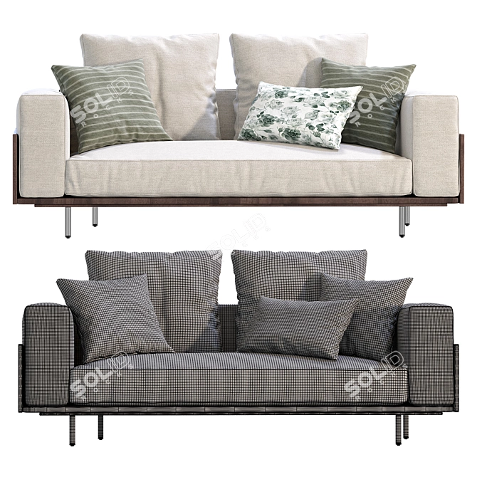 Minimalist Modern Sofa by Minotti 3D model image 4