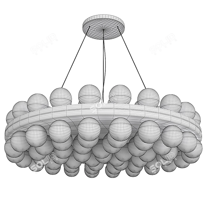 Modern Eddy Double Plate Chandelier 3D model image 2