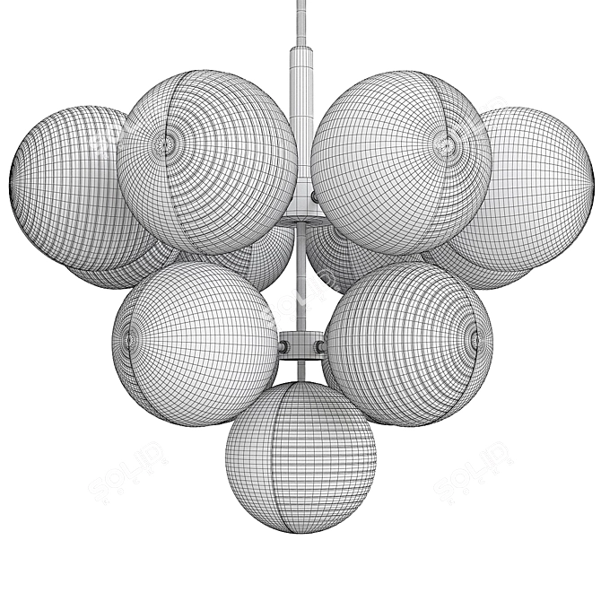 Ademar Chandelier 13 Plafond Contemporary 3D model image 2