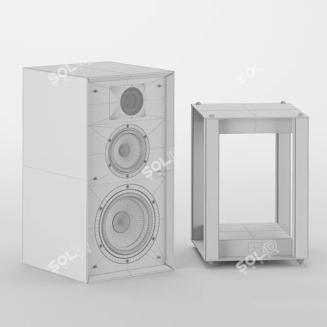 Wharfedale Linton Bookshelf Speaker 3D model image 4