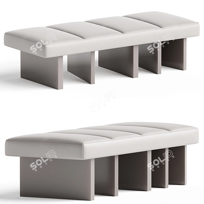 Olivya Stone Edith Bench 3D model image 1