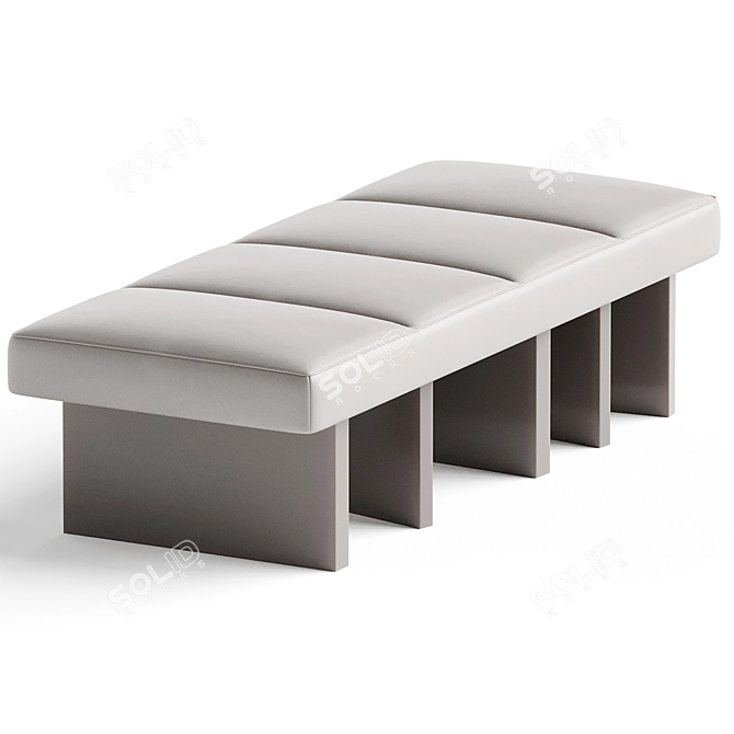 Olivya Stone Edith Bench 3D model image 2