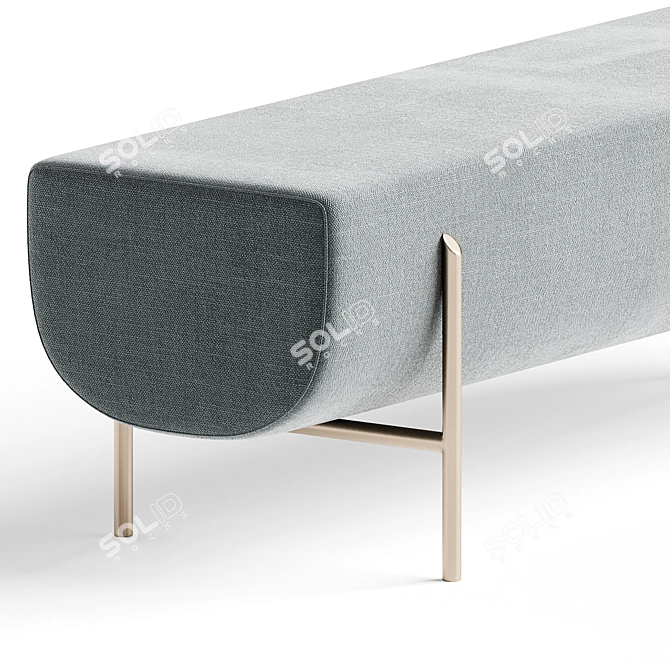 Modern Elegance: Olivya Stone Bench 3D model image 2