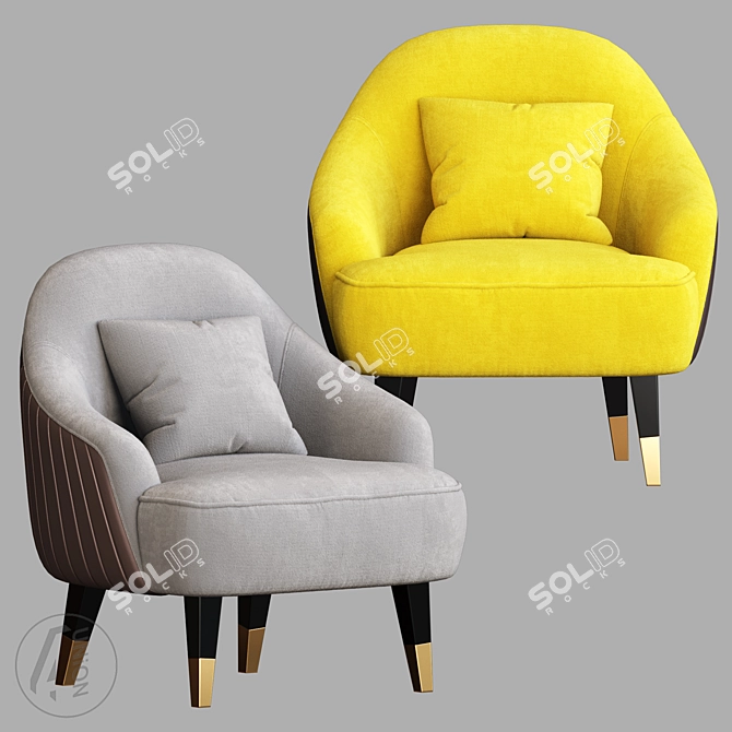 Elegant Armchair K0029 Exceptional Comfort 3D model image 2