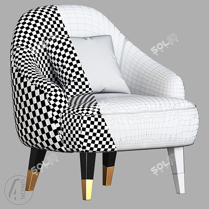 Elegant Armchair K0029 Exceptional Comfort 3D model image 3