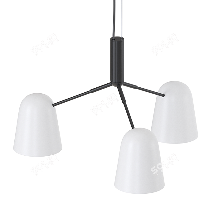 Scandi Style White Chandelier SKYM 3D model image 2