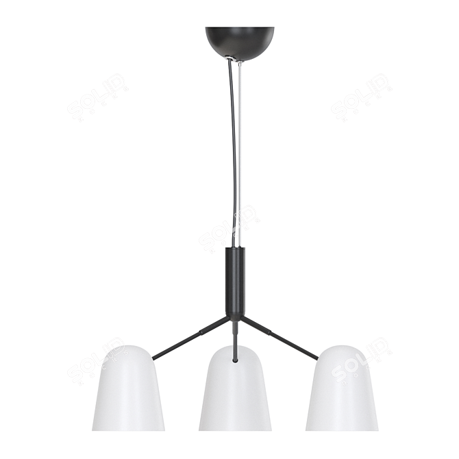 Scandi Style White Chandelier SKYM 3D model image 3