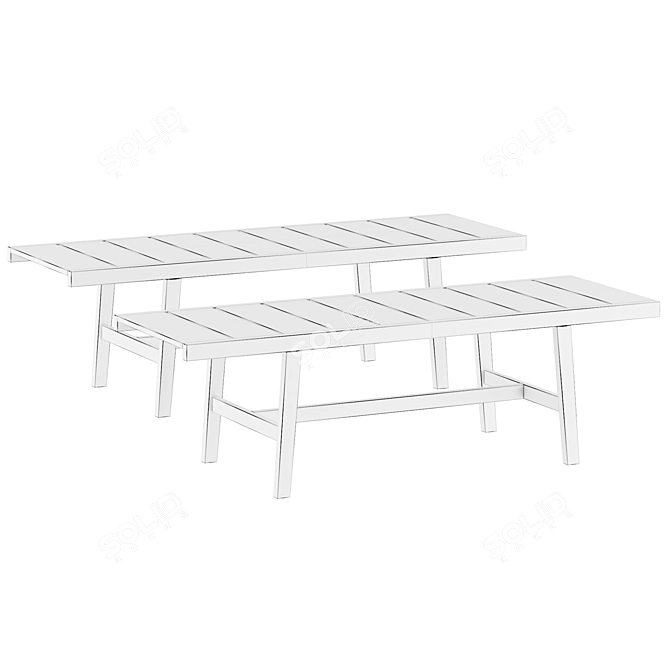 Translated from Russian: "Outdoor Bench De La Espada"

Espada Outdoor Seating Bench 3D model image 2