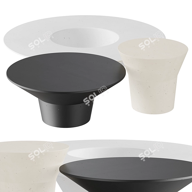 From the description provided, it appears there isn't a need for translation. Here is a potential title: 

Massaud Design Spring Tables 3D model image 1