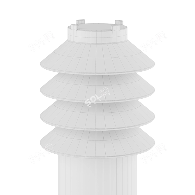 Modern Minimalist Bysted Bollard post 3D model image 2