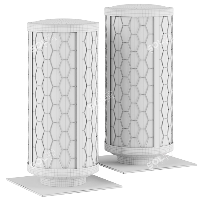 Miura Shomei Tubular Lantern 3D model image 3