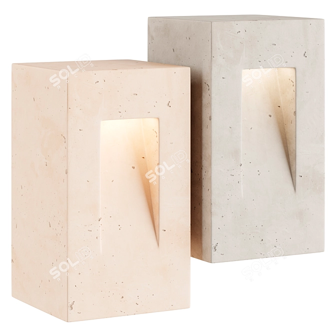 Square Step Garden Path Light 3D model image 1