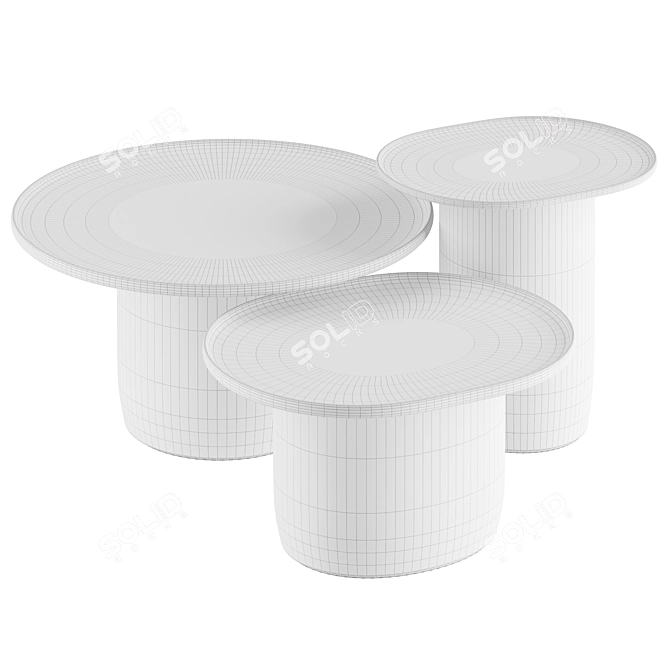 Minimalist Button Tables by Barber & Osgerby 3D model image 3