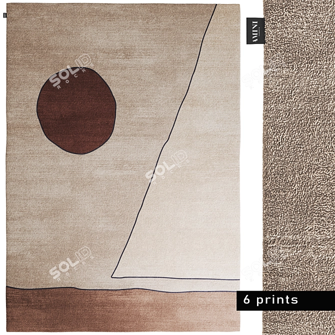 Luxurious Ritagli Rugs by Amini 3D model image 1