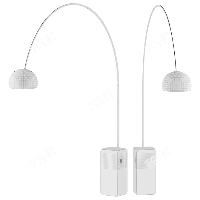  Magnetic Arc Floor Lamp 3D model image 2