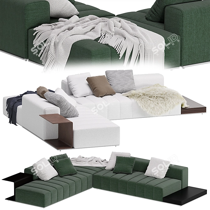 Elegant Modular Design Sofa 06 3D model image 1