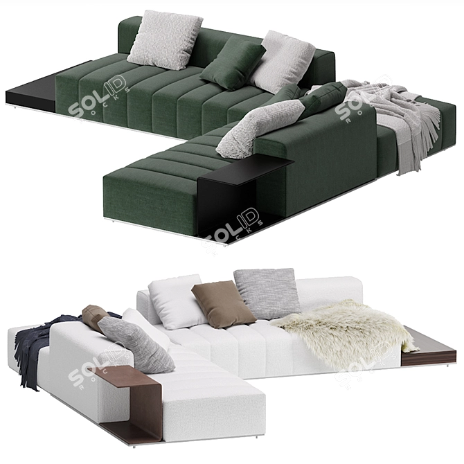 Elegant Modular Design Sofa 06 3D model image 6