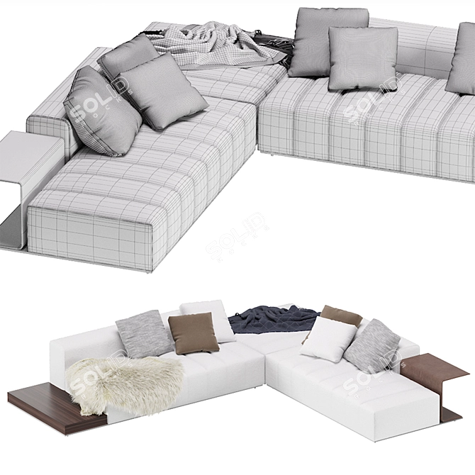 Elegant Modular Design Sofa 06 3D model image 7