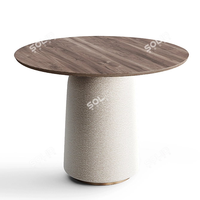 Casper Round Dining Table Oak 3D model image 3