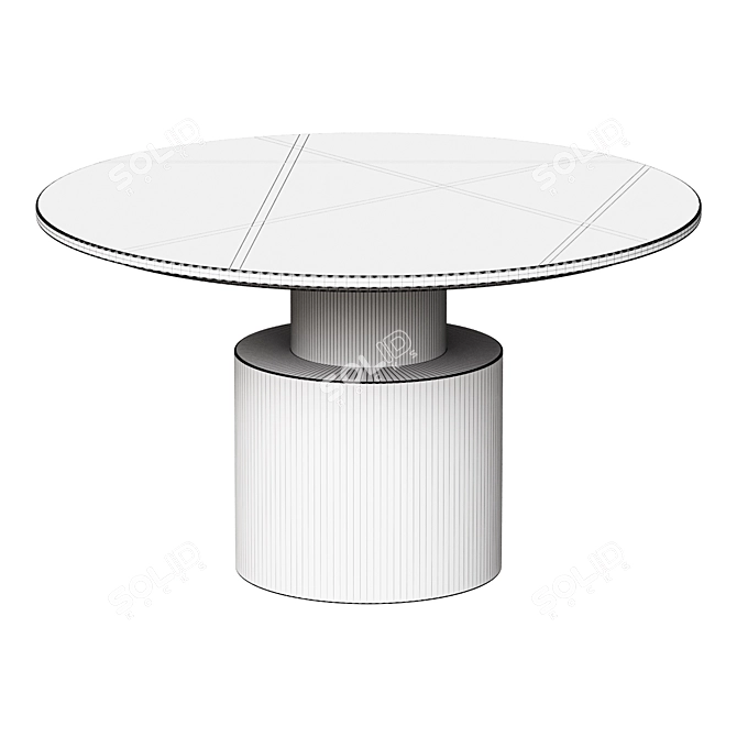 Elegant Terzo Marble Coffee Table 3D model image 2