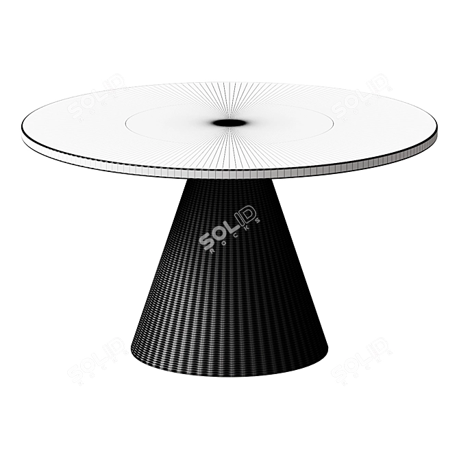 Sleek Marble Coffee Table 3D model image 2