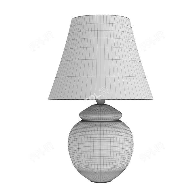 Hand-Painted Vario Deruta Ceramic Lamp 3D model image 7