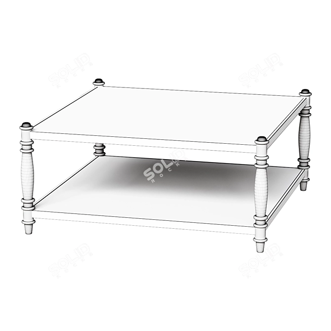 Modern Acrylic Coffee Table Isabelle 3D model image 2